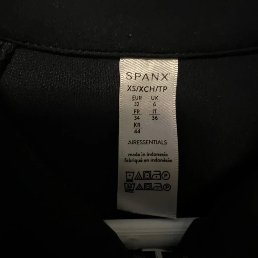 SPANX AirEssentials Half Zip Sweater Sweatshirt Black XS - Picture 4 of 4